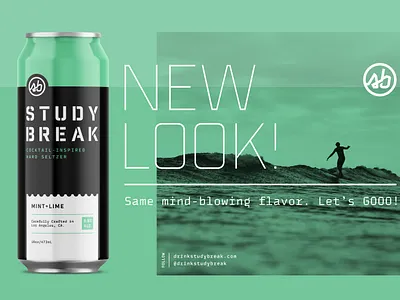 Study Break Cans branding california can coastal design identity packaging seltzer surf
