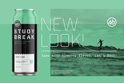 Study Break Cans branding california can coastal design identity packaging seltzer surf