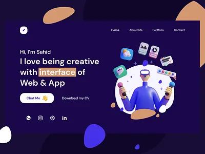 Personal Portfolio Web UI Design ui ui design web design