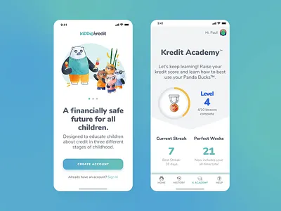 Kiddie Kredit Mobile App app design credit design finance app interaction design kids app mobile mobile app mobile app design mobile design mobile ui ui ui ux ui design uidesign uiux ux ux ui uxdesign uxui