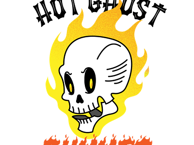 Hot Ghost Summer Rebound flames ghost hot illustration marvel rebound retro rider skull summer vector