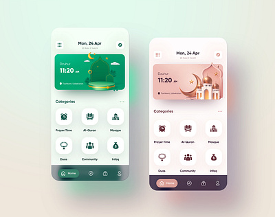 Light Muslim Apps animation app design icon minimal ui ux web