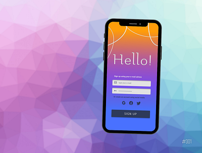 Daily UI Challenge 001 001 app dailyui dailyui 001 dailyuichallenge design signup ui ux