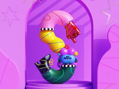 36DOT 🏁 36daysoftype 36daysoftype08 alphabet typography assemble building blocks c4d character character design colorful geometric geometry letters minimal wooden toys