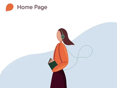 Storytel Illustration - Home Page app audiobook behance design illustration illustrator minimal procreate ui ux vector