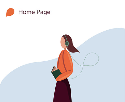Storytel Illustration - Home Page app audiobook behance design illustration illustrator minimal procreate ui ux vector