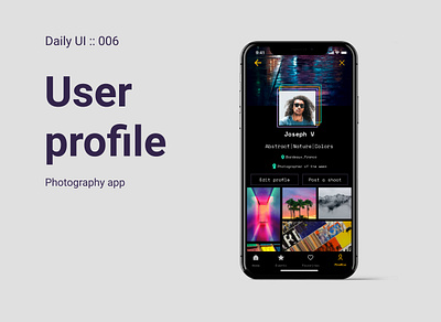 Daily UI 006 - User profile dailyui006 dailyuichallenge figma uidesign uxdesign