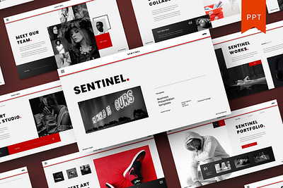 Sentinel Multipurpose Template clean colorful company corporate google slides keynote modern multipurpose multipurpose template photography pitch deck portfolio powerpoint presentation studio template unique web design web development website