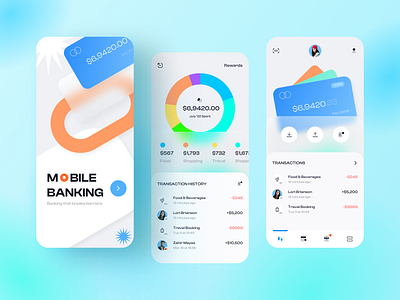 Mobile Banking - FinTech app app app design application bank banking best dribble shot colors finance finance app financial fintech fintech app mobile app mobile app design mobile banking mobile design mobile ui neobank online banking ui
