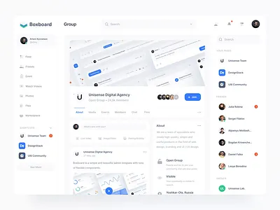 Boxboard Interaction after effects animation dashboard motion motion design ui ui8 ux