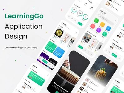 LearningGo - online learn app branding design education education app learn learning learning app learning platform minimal mobile mobile app school ui ui design uidesign uiux ux web website white
