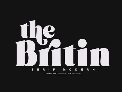 The Britin alternates badge font branding classy font clean font design font hipster font logo logotype logotypes modern font royal font serif font serif modern typography ui ux vector wedding font