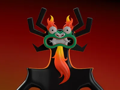 🔥AKU 🔥 3d 3dart 3dillustration 3drender aku c4d cinema4d design gameart illustration samuraijack