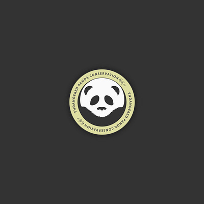 Endangered Panda Conservation dailylogochallenge dailylogochallengeday3 endangeredpanda logopanda pandabadge pandaillustration pandalogo