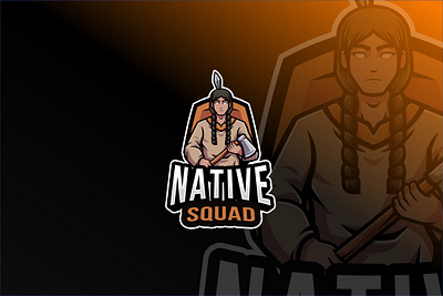 Native Squad Logo Template cherokee