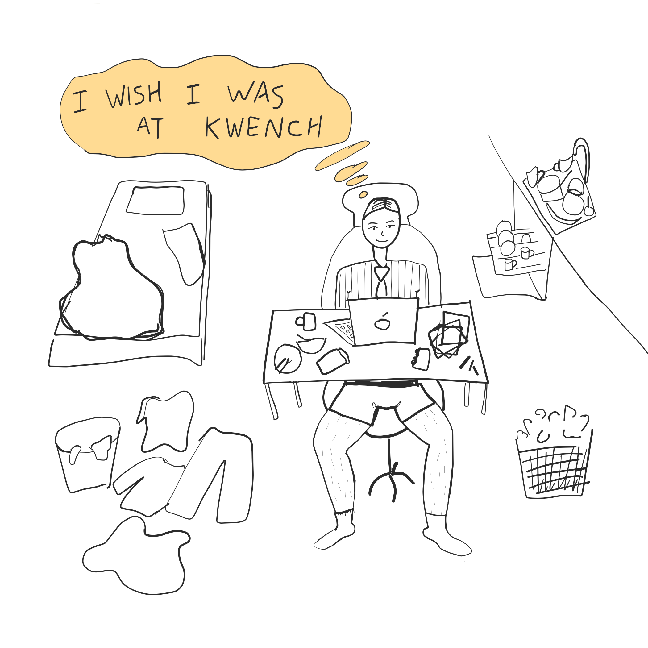 Example of Client work for KWENCH, co-working space in Victoria