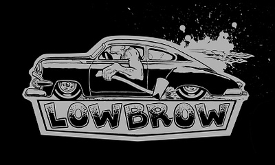 Lowbrow Tshirt Design brush and ink hot rod illustration kustom