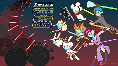 imPAW Universe Star Wars Day celebration art artwork cartoon cartoon character cartoon illustration children book illustration childrens illustration comic design digital art digital illustration health hygiene illustration star wars art star wars day stars starwars webcomics wellness