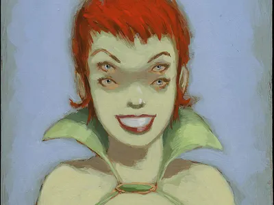 The Bachelorette acrylic alien girl painting