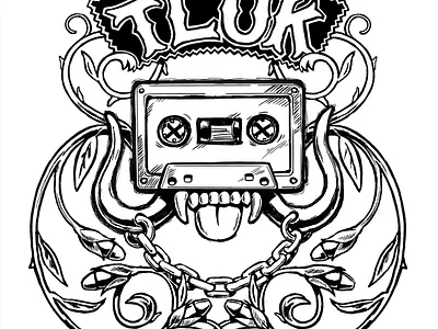 T.L.U.K. Logo band casette logo motorhead rock and roll