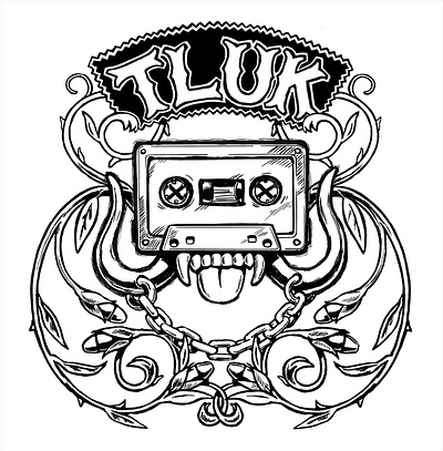 T.L.U.K. Logo band casette logo motorhead rock and roll