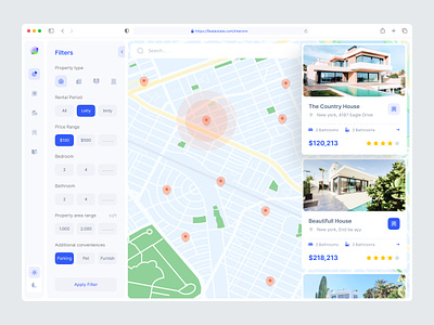 Dashboard - Real Estate architecture building home property property listing property managemenet real esatate web real estate residence search home search house search page ui ux