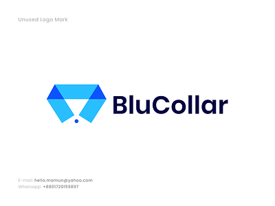 BluCollar - Abstract Logo | Unused blucollar brand branding crypto design digital ecomerce flat icon identity logo logo design logo icon mark metaverse modern nft payment symbol vector