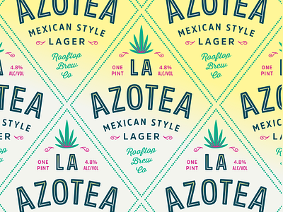 La Azotea Type beer brewery classic design label logo packaging summer type typography