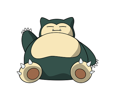 Snorlax on Figma pikachu pokeball pokemon pokemon art snorlax