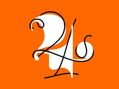 Number 4 36 days of type custom type design graphic graphic design lettering logo minimal number 4 type typography