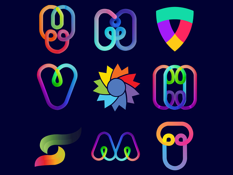 logo folio 2023, logos mark creative modern minimalist logo by