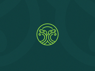 Báltico Residencial brand branding design green home house houses logo logo design mark mexico nature real estate tree trees waves
