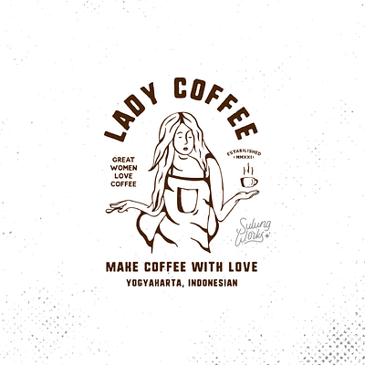 Lady Coffee branding coffee coffeeshop design identity illustration illustrator logo shirtdesign tshirtdesign typography