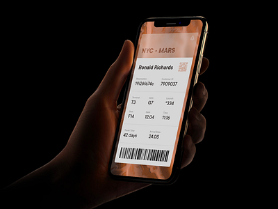 Boarding Pass - DailyUI - 024 app boarding boarding pass boardingpass dailyui dailyuichallenge figma mobile pass space spaceship ticket tourism tourist travel travel app ui