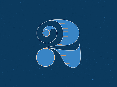 36 Days of Type 2 36 days of type 36daysoftype blue design graphic graphicdesign handlettering illustration illustrator series type typefaces typogaphy vector