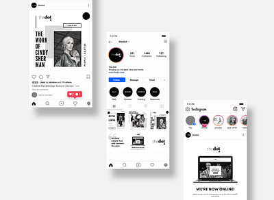 The Dot Social Media Templates and Layout branding instagram instagram template minimal minimalist online presence social media social media design