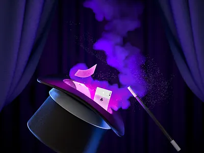 3 is the magic number 36days 36daysoftype 36daysoftype08 3d 3d art c4d cgi cinema4d illustration magic magic trick magician nft nftart redshift redshift3d render type design typography xparticles