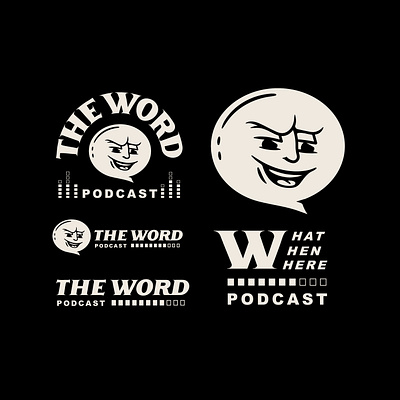 The Word concept design illustration lettering logo podcast typography vector