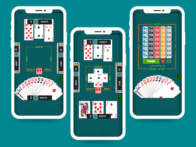 Bridge Card Game Design game app game design game ui