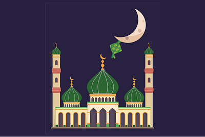 Mosque Flat Design design flat flat design flat icon icon icons illustration mosque ramadan vector