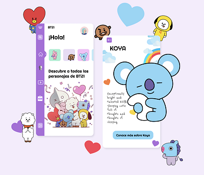 BT21-APP app bt21 design figma illustration ui ux