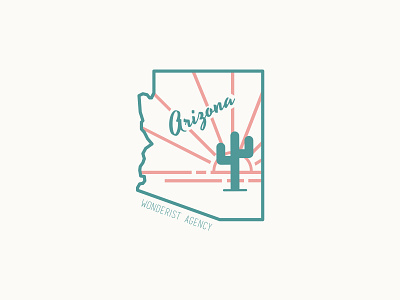 Wonderist Agency – "Arizona" Souvenir Shirt apparel brand identity branding design tee design