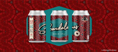Scandalous Beer Can Label Design beer beer art beer can design beer label beer label design beverage beverage design can label design design illustration label design package design typography