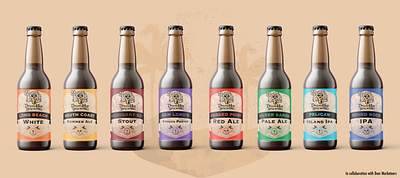 DreadHop Brewing Label Design Series barbados beer beer bottle beer bottle label beer label beer label design beverage beverage design bottle label bottle label design design illustration island label design package design tropical typography
