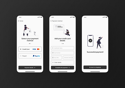 Credit Card Checkout • Daily UI 002 002 app dailyui figma ios mobile productdesign productdesigner ui uidesign uidesigner uiux ux uxdesign uxdesigner
