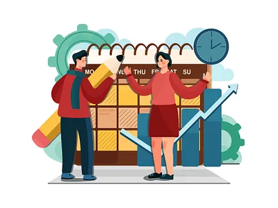 Appointment Illustration agenda appointment business calendar event illustration important management meeting online plan planner reminder schedule time