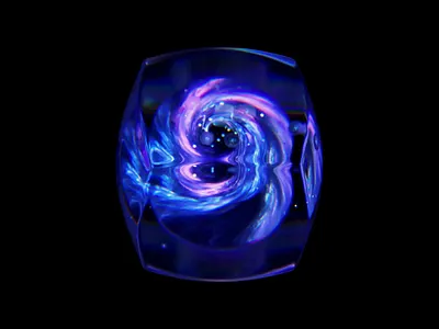 Cube-galaxy-55 3d art 3danimation animation blackhole blender blue clean galaxy glassy particles wantline webdesign