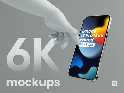 iPhone 13 Pro Max + Hand Mockup branding device elegant gesture hand illustration iphone iphone13 iphone13pro logo mark minimal mockup mockups phone spg symbol ui