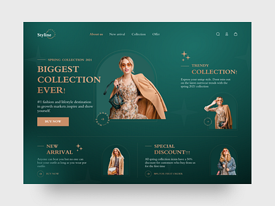 Fashion Website Design clothing dark ecommerce design fashion shopping store typography ui ux web design