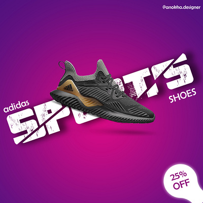 Adidas Sports Shoes Ad adobe advertising branding design photoshop shoes sports branding